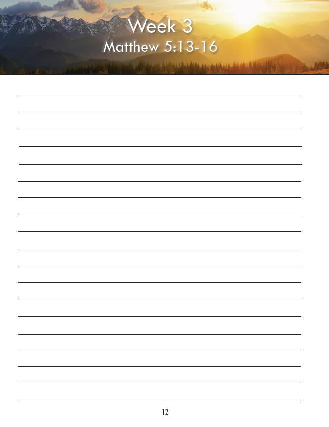 Sermon on the Mount Memory Journal