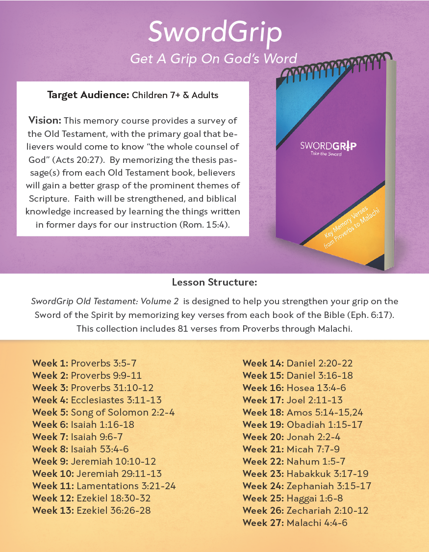 SwordGrip: Proverbs to Malachi
